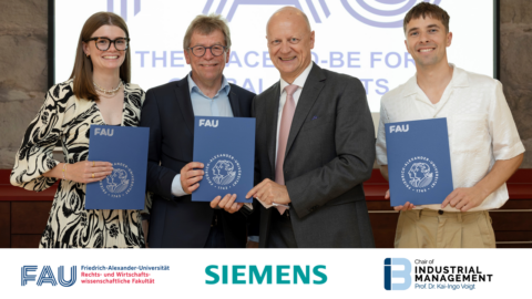 Towards entry "Best Teacher Award for ”Innovation“ Module of Siemens-FAU EMBA Class of 2024"
